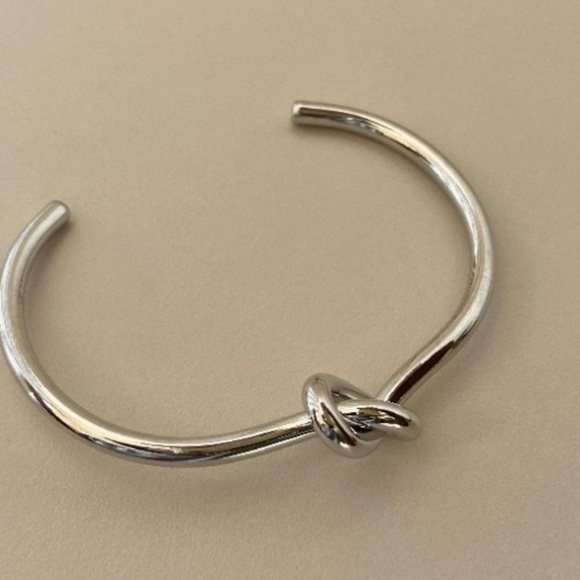 Knot Stainless Steel Bracelet Ring Matching Set - Picture 2 of 6